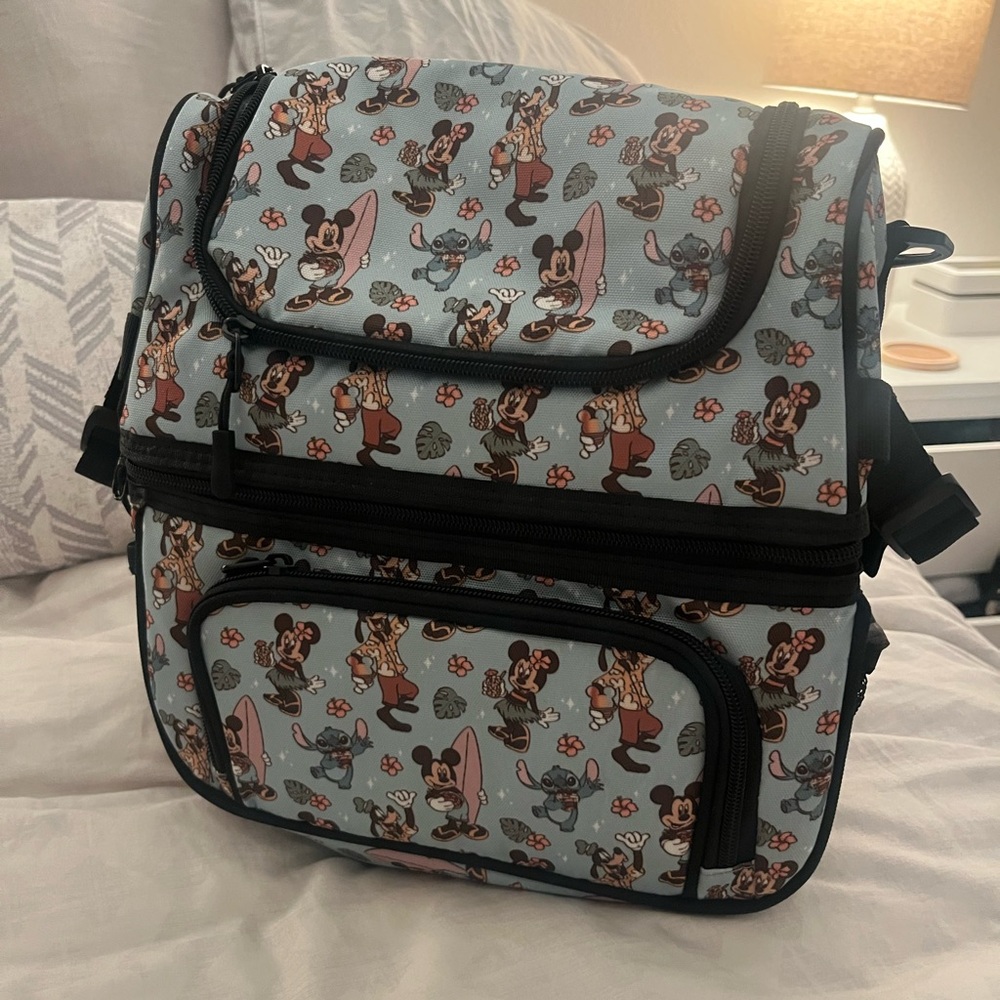 Disney Stitch, Goofy, Minnie & Mickey Mouse in Aloha Hawaii Cooler Bag - Picture 1 of 7